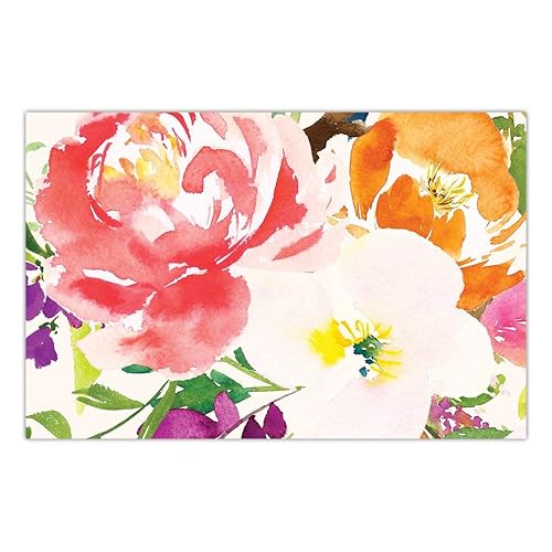 DB Party Studio Pack of 25 Paper Place Mats Gorgeous Tropical Watercolor Floral Anniversary Engagement Wedding Parties Easy Cleanup Disposable