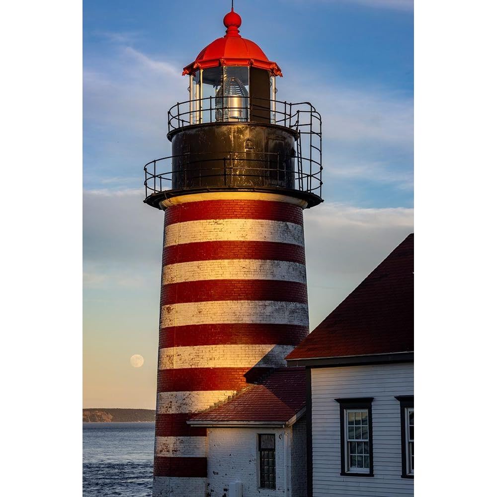 ArtDirect West Quoddy Head Lighthouse is easternmost point in USA near Lubec-Maine-USA Unframed Art Print Giclee Poster by Haney, Chuck - Custom Sizes