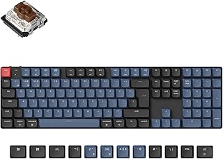 Keychron K5 Pro QMK/VIA Custom Wireless Mechanical Keyboard, Hot-swappable Ultra-Slim Full Size ISO-UK-Layout Programmable Bluetooth/Wired RGB Backlit Low Profile Gateron Brown Switch for Mac Windows