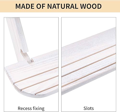 Miniatura 2 de Elevador de exhibición de madera, soporte de exhibición de aretes y anillos de 3 niveles, soportes de cupcakes de granja, estantes de exhibición de