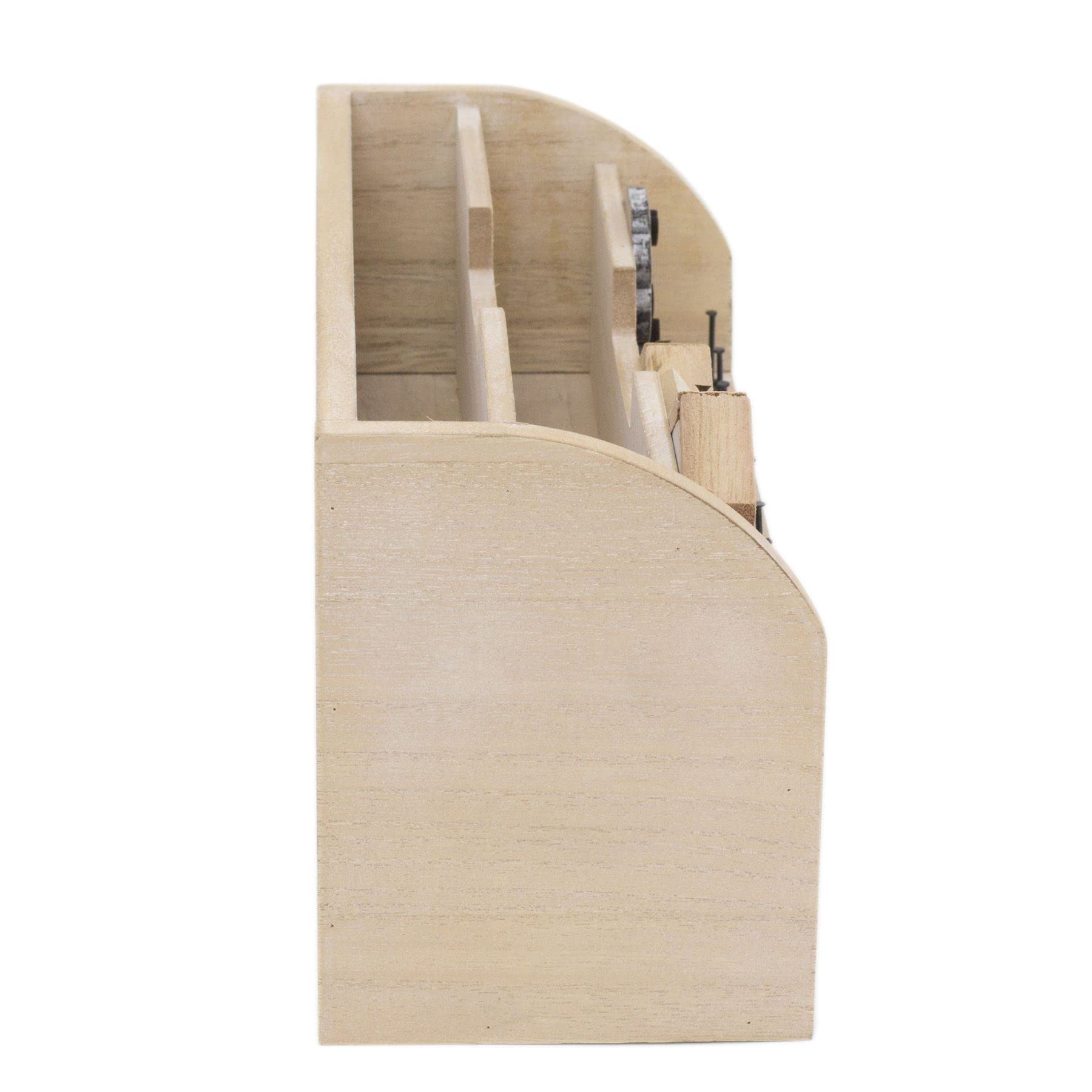 Portalettere in legno shabby chic a forma di casa e albero genealogico, organizer in