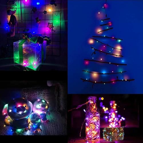 Miniatura 4 de Guirnalda de luces solares para exteriores, paquete de 2 luces solares de 80 pies, 200 luces LED solares de Navidad para exteriores, alambre de