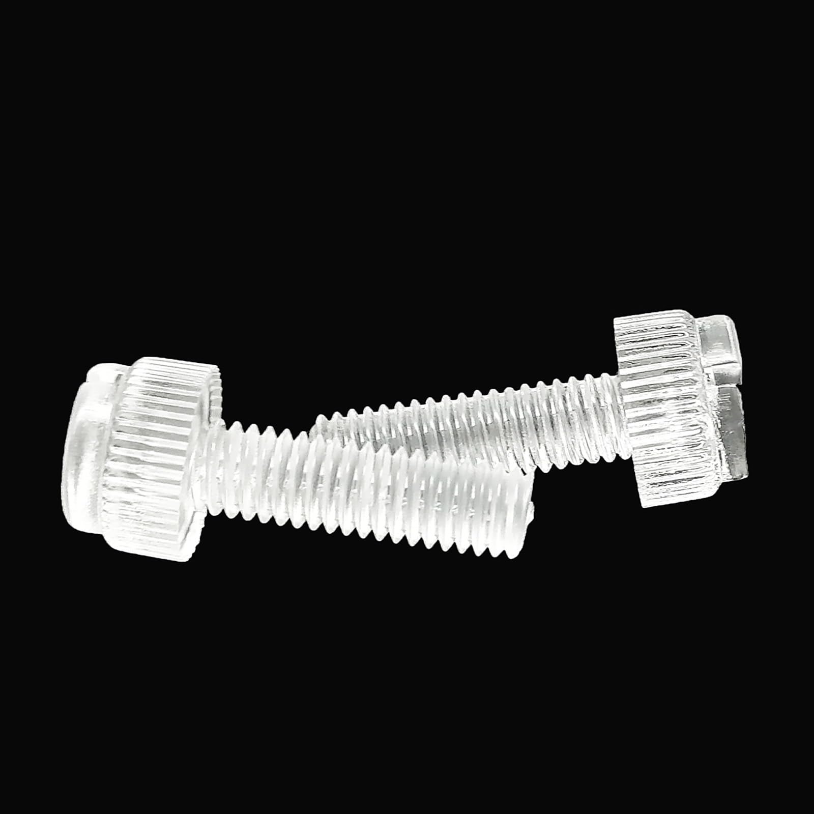Tornillos autorroscantes M3 M4 M5 M6 M8 acrílico transparente plástico transparente moleteado cabeza ranurada ajuste tornillo de pulgar apriete a mano tornillo de pulgar DIY cubierta de tornillo (40