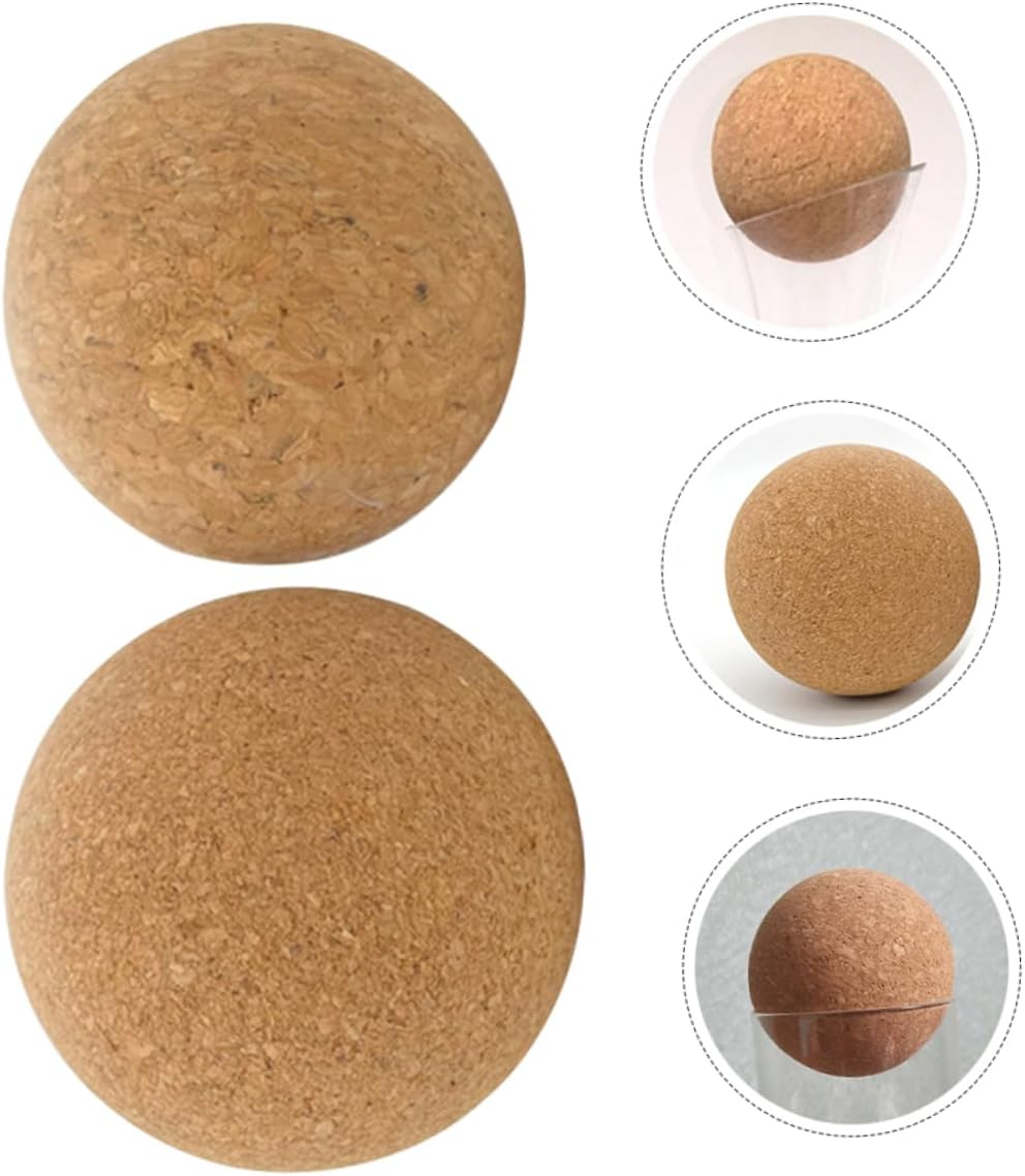 LABRIMP 2pcs Wooden Cork Balls for Wine Bottles Jug Stoppers Airtight Seal for Decanter Preservation and Party Use image 2