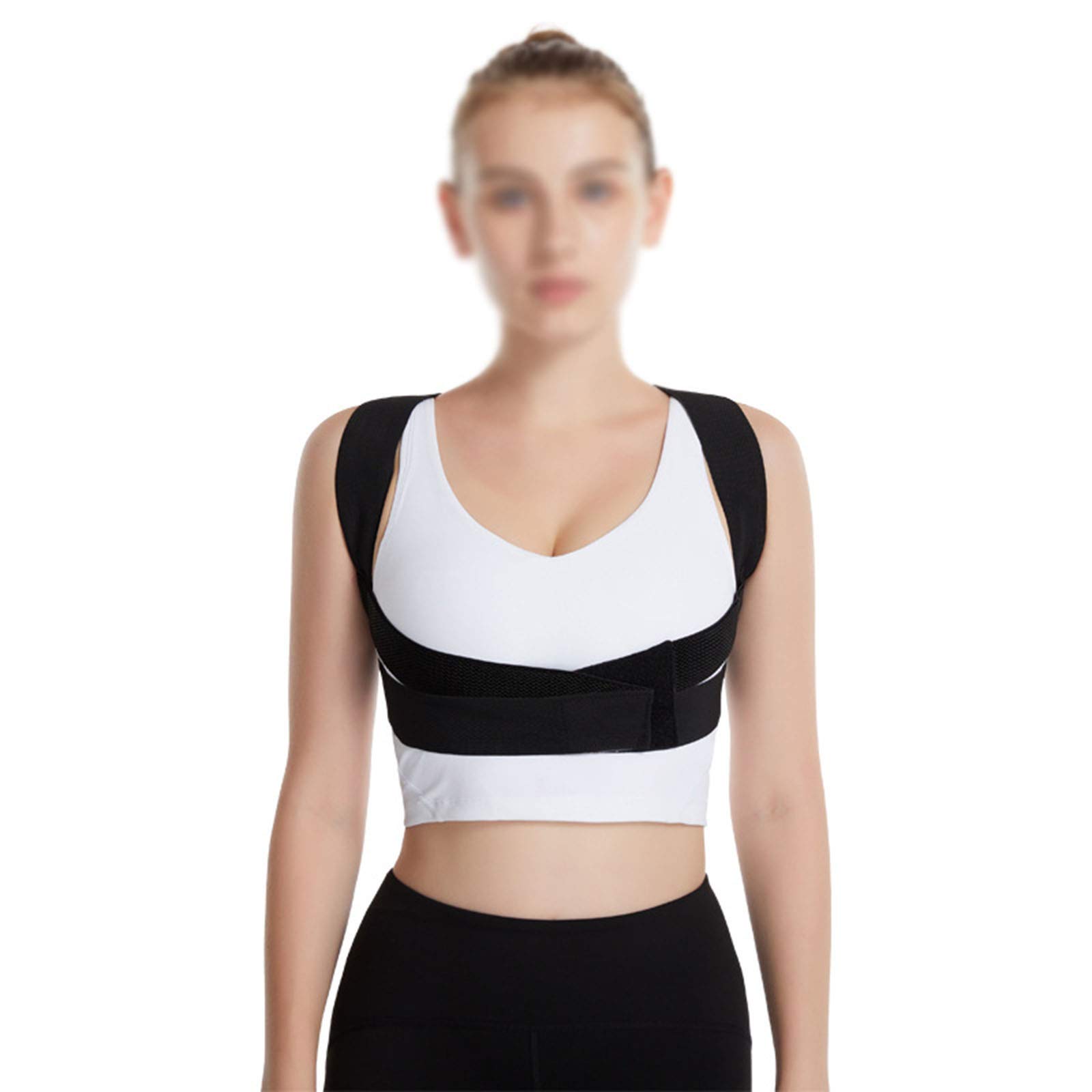 Corrector de Postura Lumbar Lumbar Corrección de Postura Atrás de Apoyo para Hombres para Hombres y niños Mejoran la Mala Postura, Negro, S