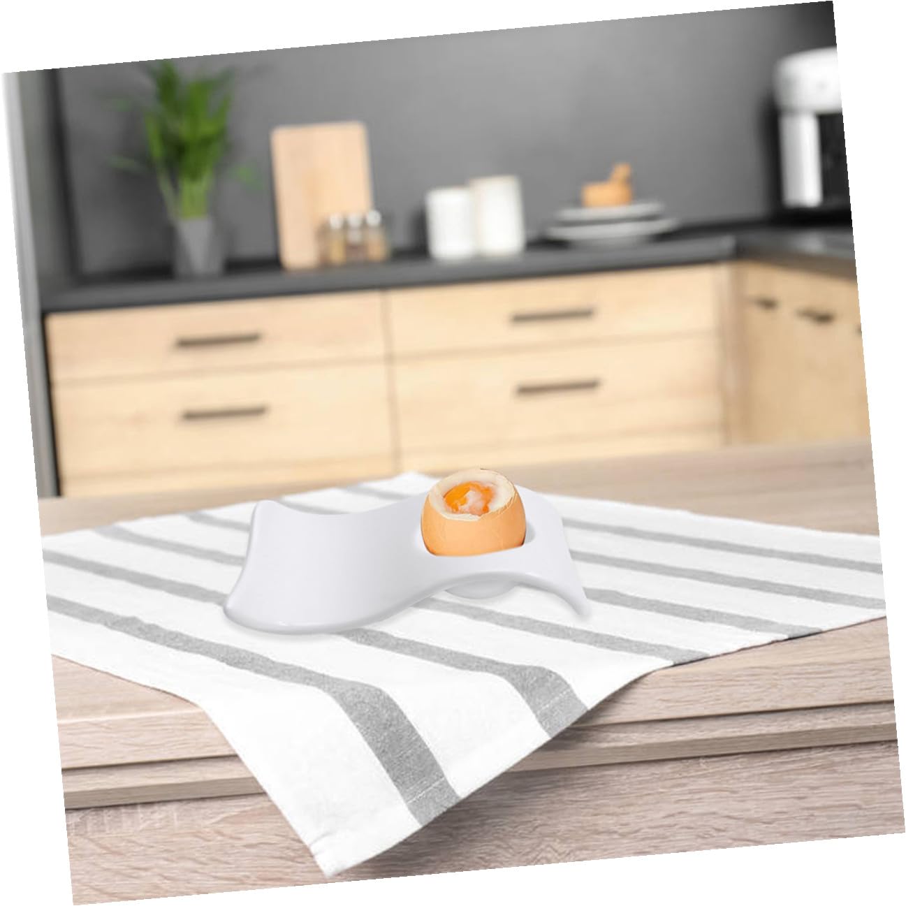 Uonlytech 6pièces Lot de Porte-œufs Céramique Coquetiers Ondulés Pratiques Et Repas Famille