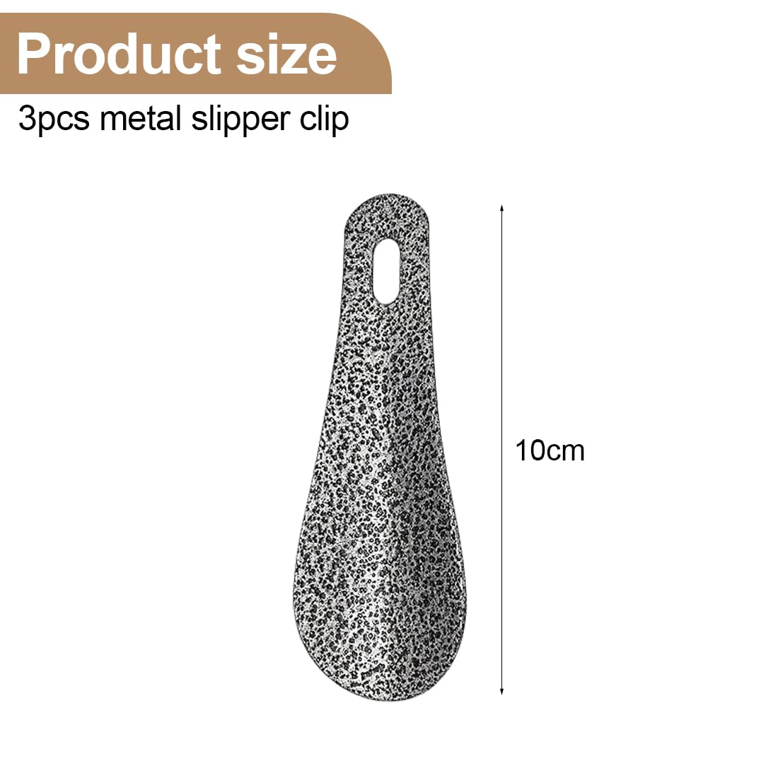Mini Calzador de Zapatos Metal Acero Inoxidable 10cm