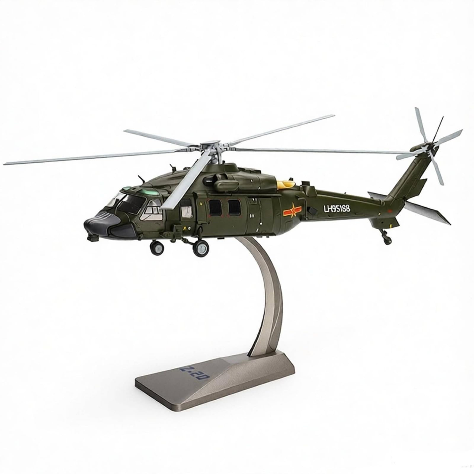 MagiDeal di Elicottero Decorativo Elicottero Militare Stabile in Metallo con Piedistallo per Studio