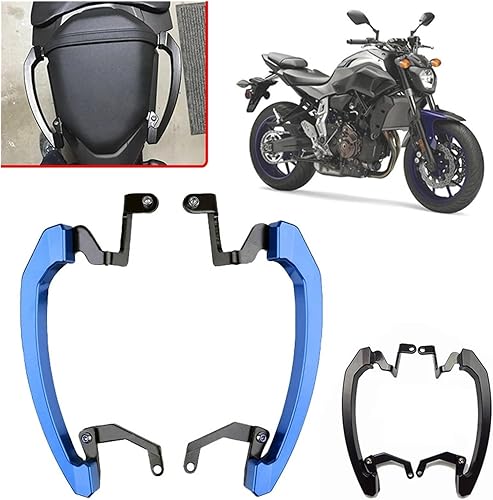 Miniatura 2 de MaNboc Grab Handle Bars Rear Seat Pillion Passenger Handhold Grab Rail Hand MT07 FZ07 Accessories Compatible with Yamaha MT-07 FZ-07 2014-2017