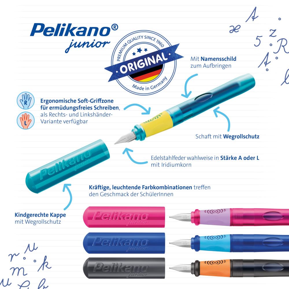 Amazon.com : Pelikan Pelikano Junior School Fountain Pen for Right