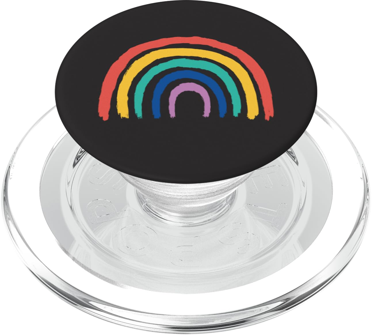 Kids Rainbow Black PopSockets MagSafe PopGrip for iPhone