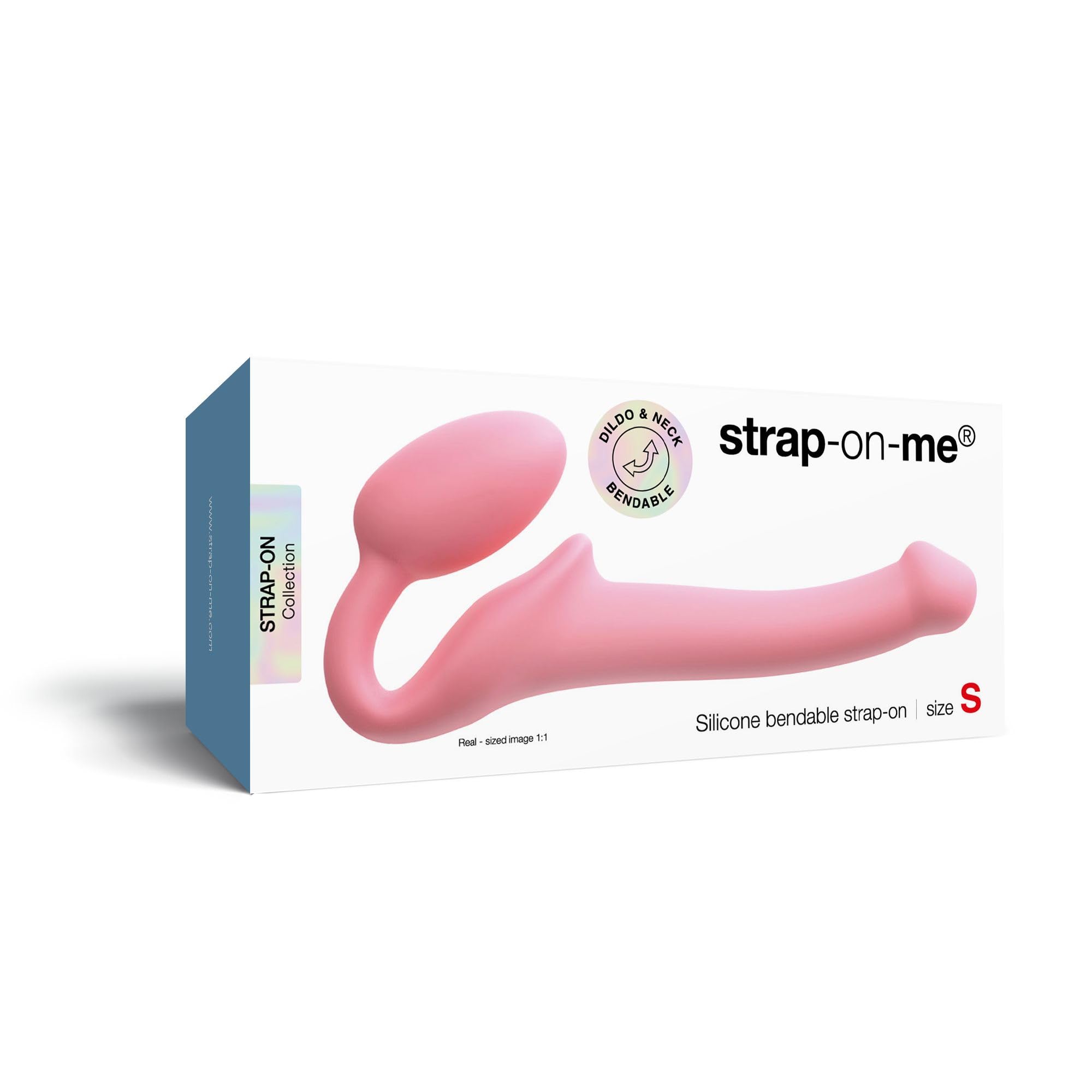 Strap-On-Me Strap-on Classico Nuova Versione – Sex Toy in Silicone Morbido, Tripla Stimolazione (Vaginale, Anale & Clitoridea) – Con Uovo Ultra Morbido, Collo Flessibile, Design Ergonomico