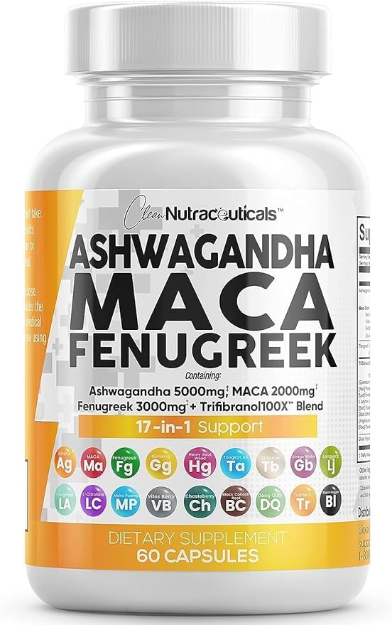 Dickinsons Ashwagandha Maca Root Fenugreek Supplement with Tongkat Ali Ginseng – Assists Stress, Mood & Thyroid Health Capsules 60 Count Dickinsons Ashwagandha Maca Root Fenugreek Supplement with Tongkat Ali Ginseng – Assists Stress, Mood & Thyroid Health Capsules 60 Count