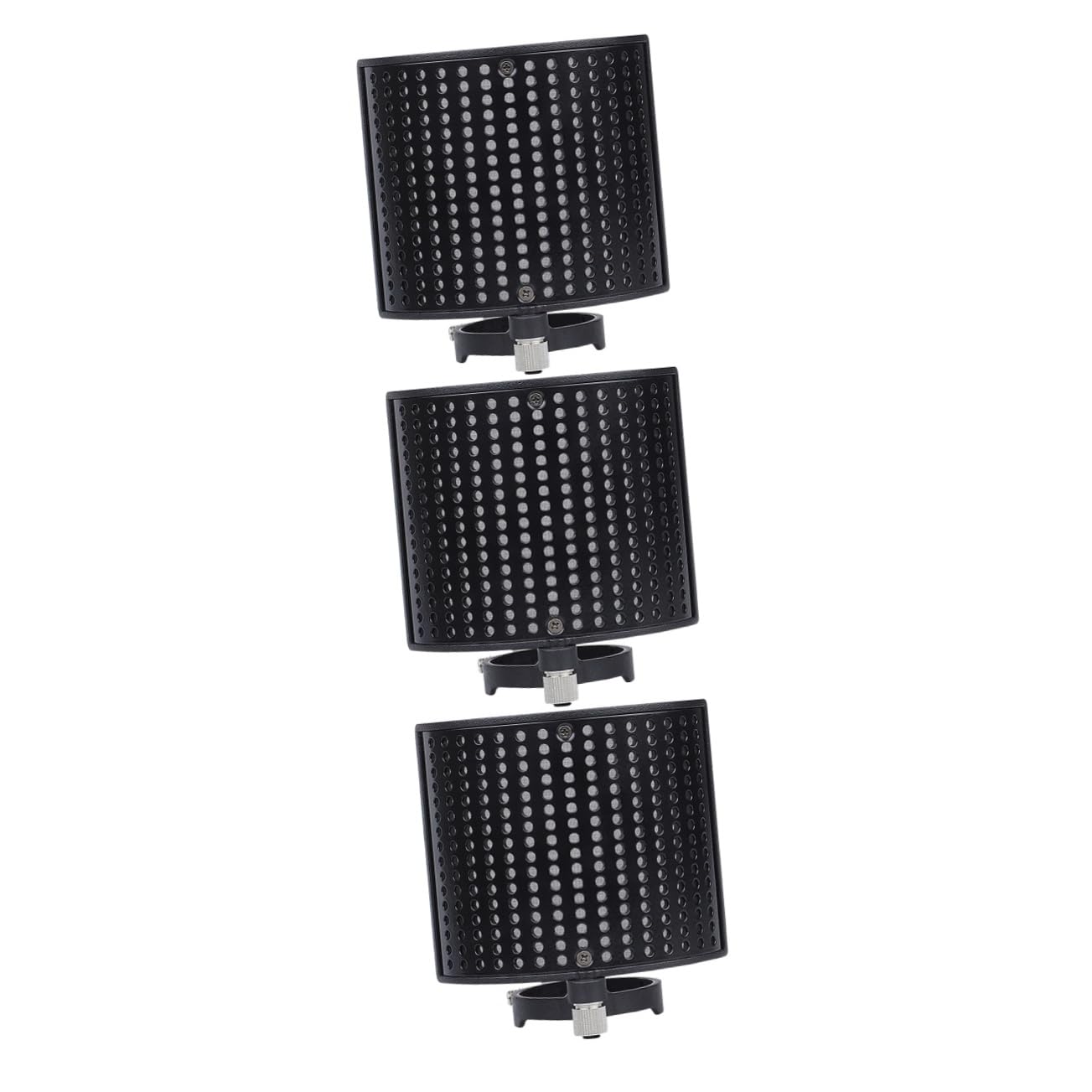 HOMSFOU 3 de Aislamiento de Micrófono con Filtro de Doble Capa Antiruido Y Antiviento para Grabación en Estudio Diámetro de 44-48 Mm.