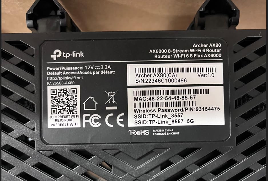 Image of TP-Link AX6000 Wi-Fi 6 Router (Archer AX80) - Dual Band, 2.5 Gbps WAN /LAN Port, 8K Streaming,Wireless Internet Router with AP Mode, Long Range Coverage, WPA3, Beamforming
