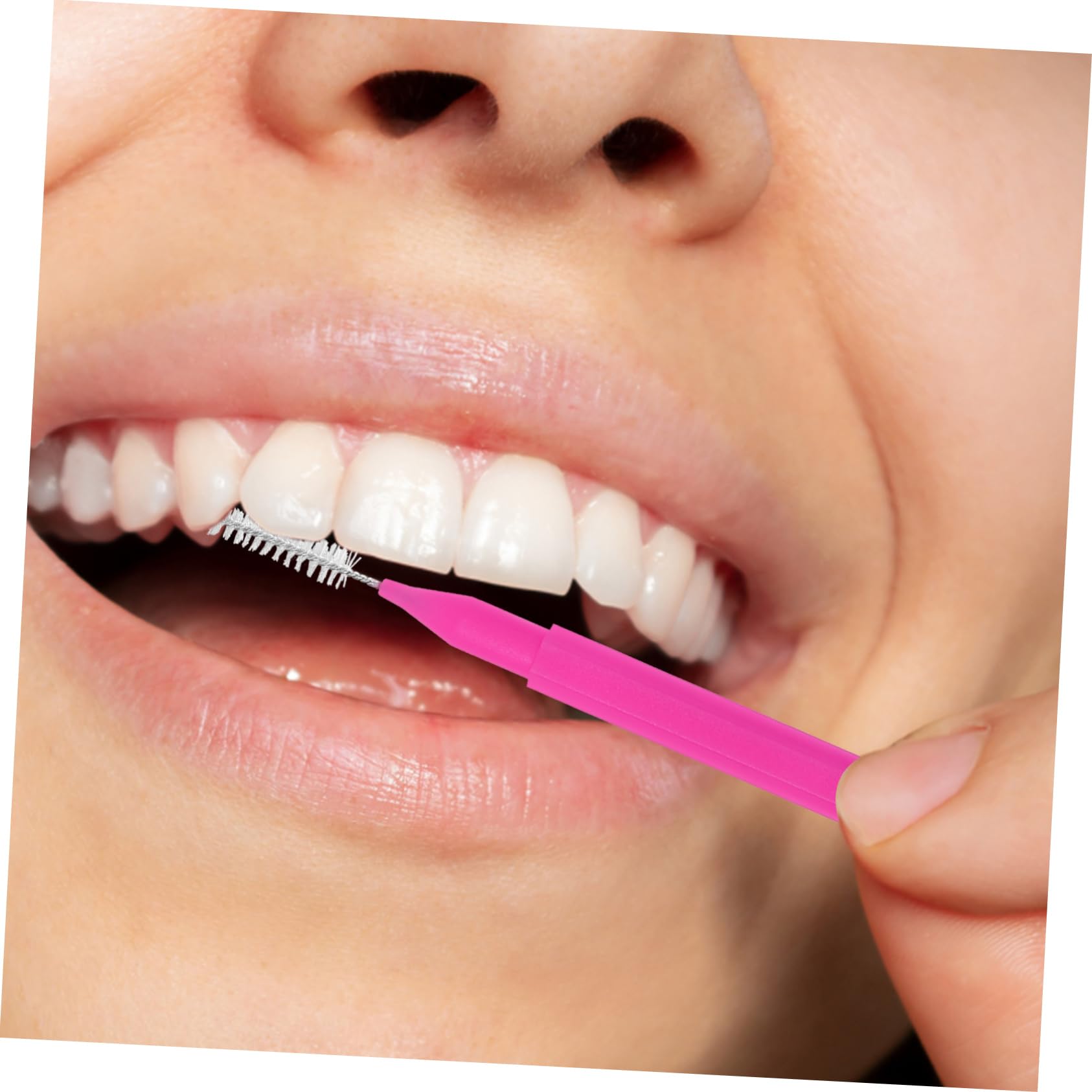 SHERCHPRY 5 Series Cepillo Interdental Para Limpieza De Aparatos Redondo Firme Reutilizable Portátil Pequeño Azul Alcance Oral 100 piezas*5