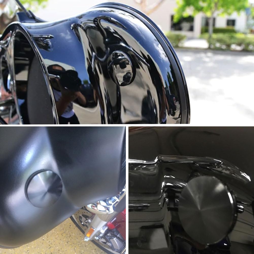 FSFYUK Tappi per specchietti carena moto 2 pezzi neri Tappi per fori specchietti carena per Tri Glide 2009-2014 Accessori per Tri Glide 2009-2014, Nero