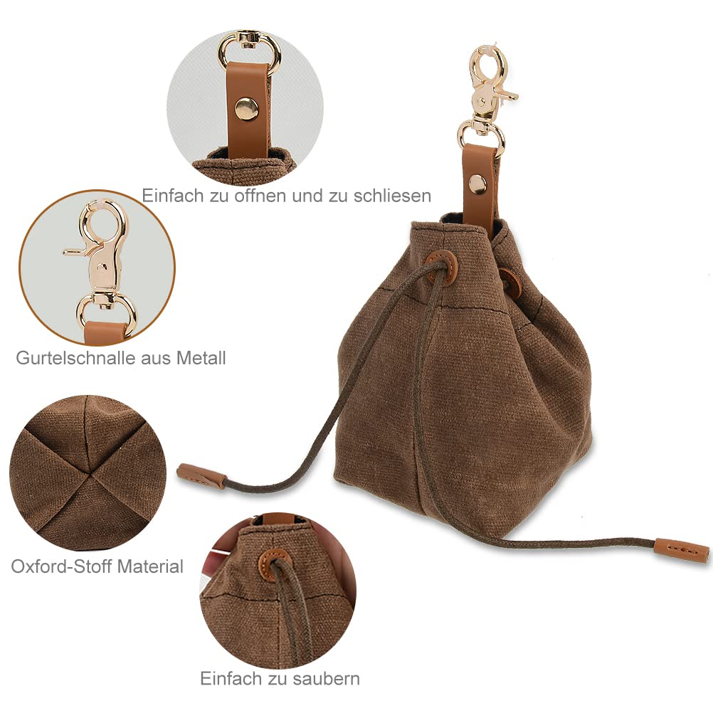 Bolsa de Golosinas para Perros,Pet Training Snack Bag, Bolsa Premios Perros con Dispensador de Bolsas de Excrementos Integrado,Bolsa de Entrenamiento para Perros,Viajes,Adiestrar y Pasear