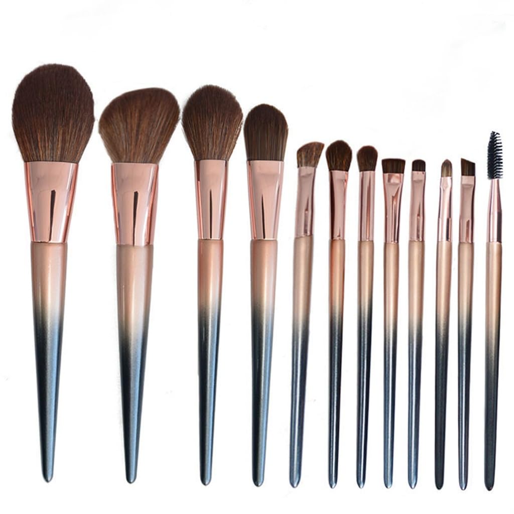 12 szt. zestaw do makijażu uroda makijaż róż pędzel do cieni do powiek Lucite Gradient narzędzia kosmetyczne zestaw pędzli do makijażu