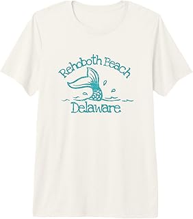 Rehoboth Beach Delaware Mermaid Swimming Fish Tail Nautical Premium Tri-blend T-Shirt