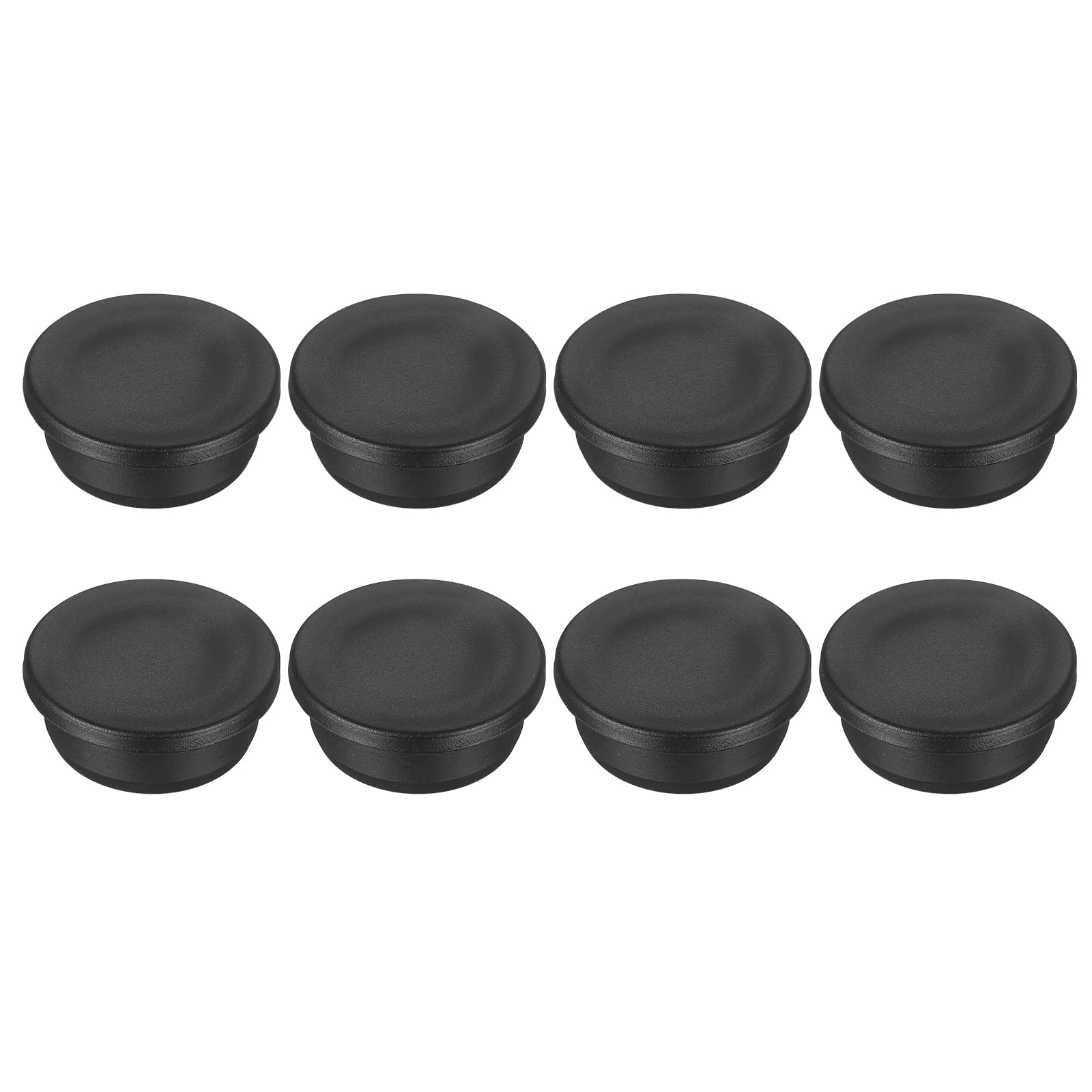 sourcing map 8pcs T-Shaped Silicone Plugs 35.3mm 1-3/8 Inch Dia Snap in Plug Hole Seal Cover Round Rubber Stopper for 34-35.3mm Holes Kitchen Rubber Bulkheads Waterproof Sealing, Black