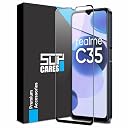 SupCares Tempered Glass for Realme C35, C31, C25Y, C25, C21Y, C21, C20, C15, C11 and C3 (6.6 Inch) With Installation Kit | 9H Edge to Edge Screen Protector | Black gallery image
