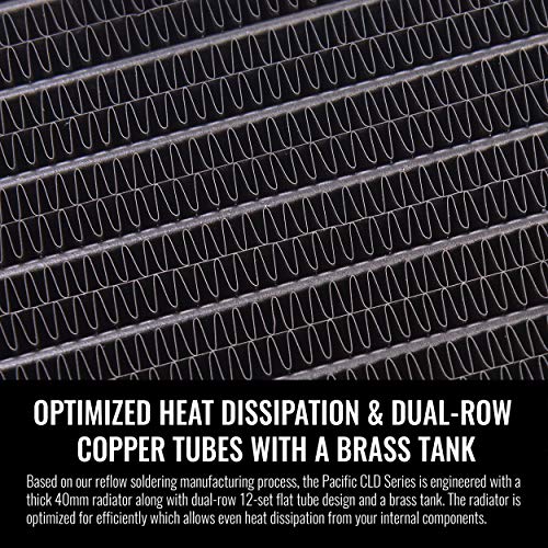 Image of Thermaltake Pacific DIY CLD240 40mm Thick High-Density Double Micro Fins Copper Radiator CL-W281-CU00BL-A