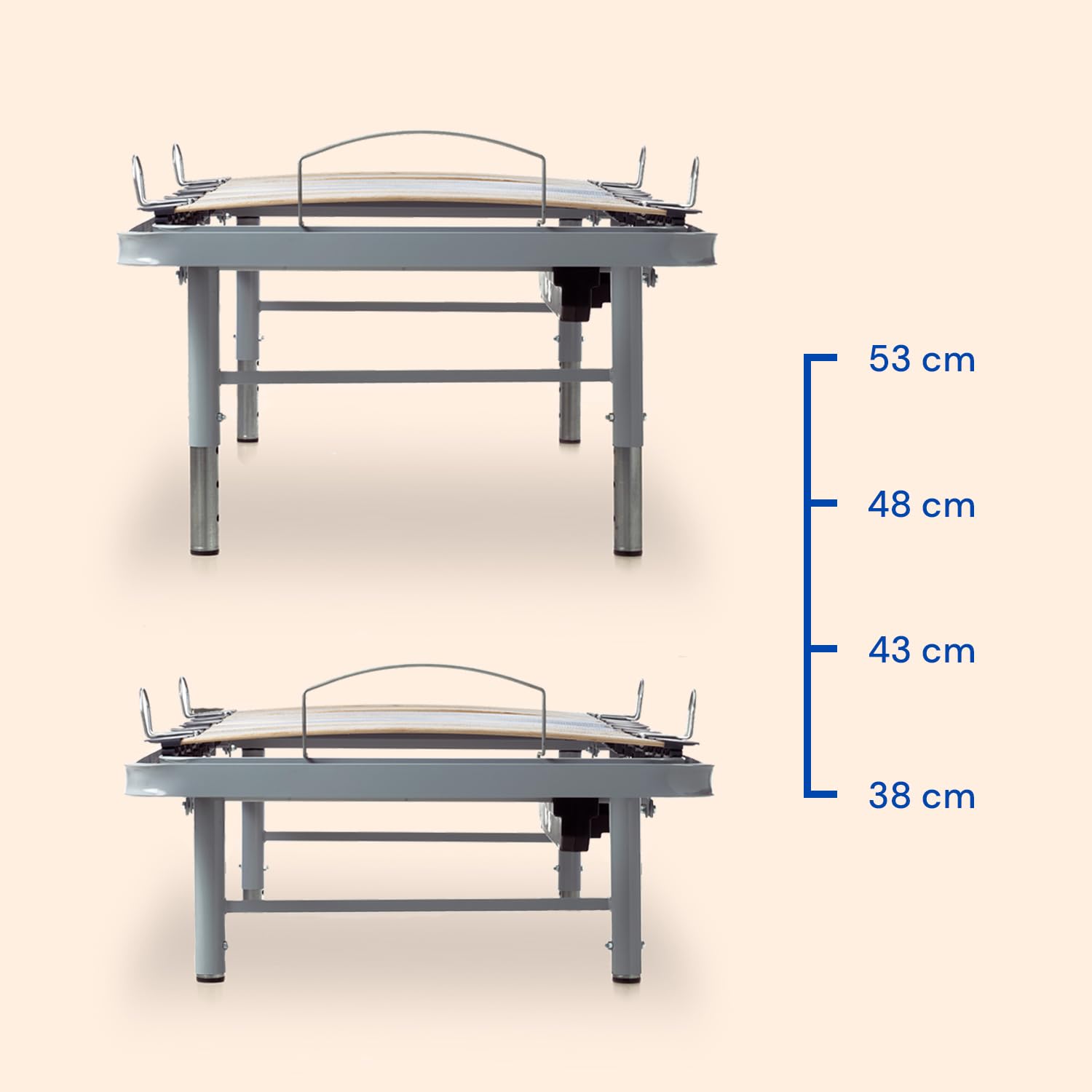 Geriafy - Cama Articulada Eléctrica Reforzada | Patas Regulables en 4 Alturas | Mando por cable (80x200)