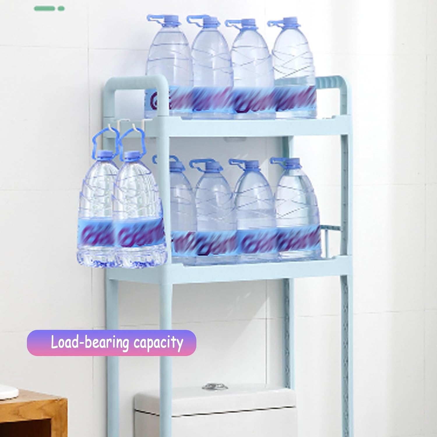 Over The Toilet Storage Cabinet, Toilet Storage Rack Shelf, Freestanding Space Saver Bathroom Shelves Above Toilet Space-Saving, Easy Assembly(Gray,44.4in/110cm)