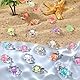 JIEYAO 20 Stück Mini Leuchtende Schildkröten Harz,Bunt Kleine Schildkröte Mit Pailletten,3cm DIY Mini Figuren Turtles Small Meerestiere für Topfdekoration Garten Landschaft Puppenhaus(3cm)