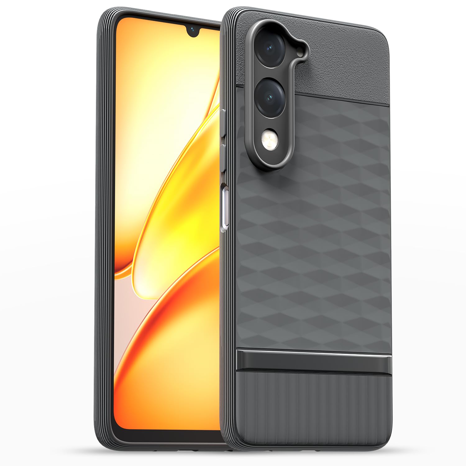 Amazon Basics Back Cover for Vivo T4 Lite 5G / iQOO Z10 Lite 5G / Vivo Y04 4G / Vivo Y19 5G | Full Camera Protection | TPU Soft Flexible Shockproof Bumper Case(Grey)