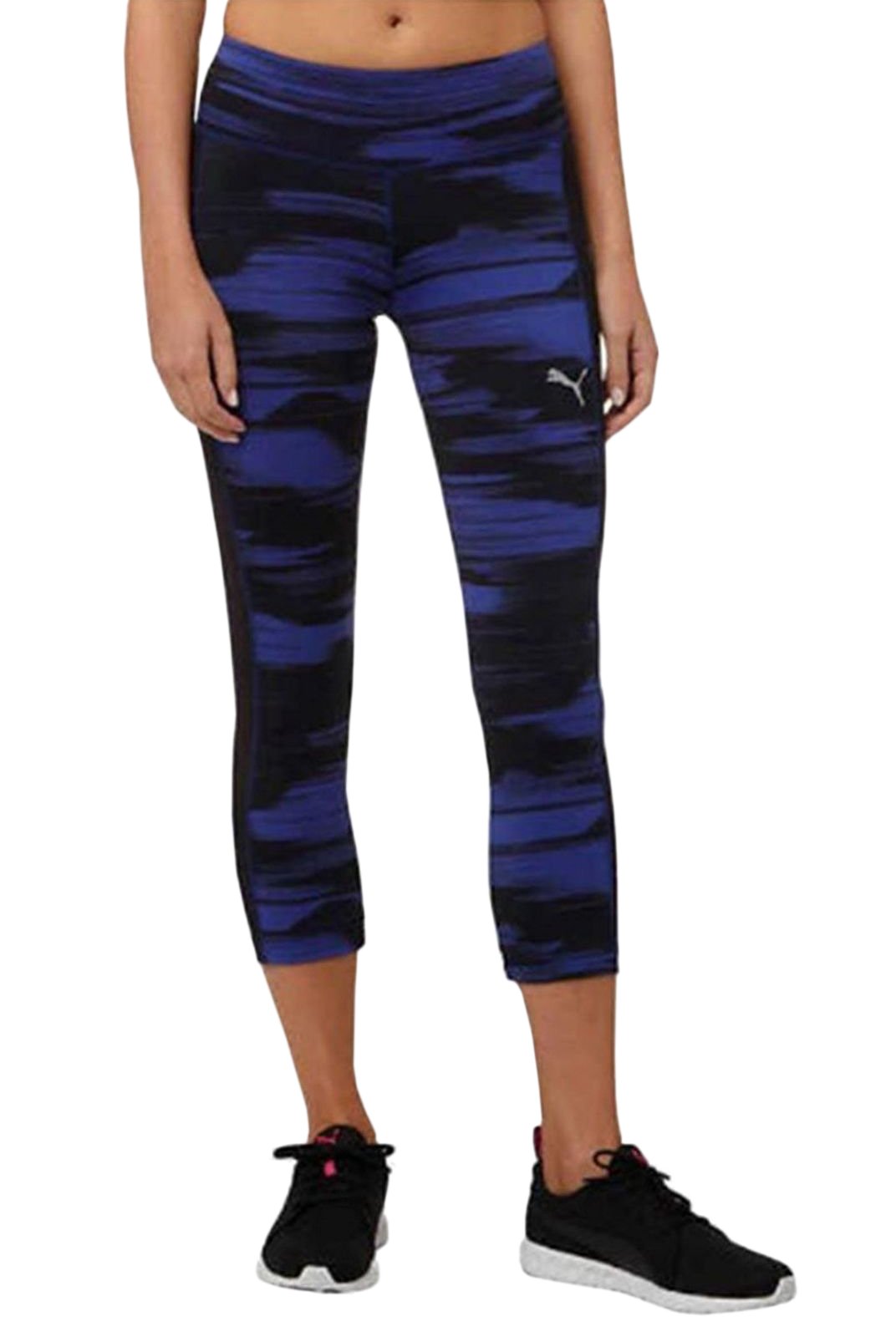 Puma Ladies 'Blur Tight Capri (grande, azul / negro)