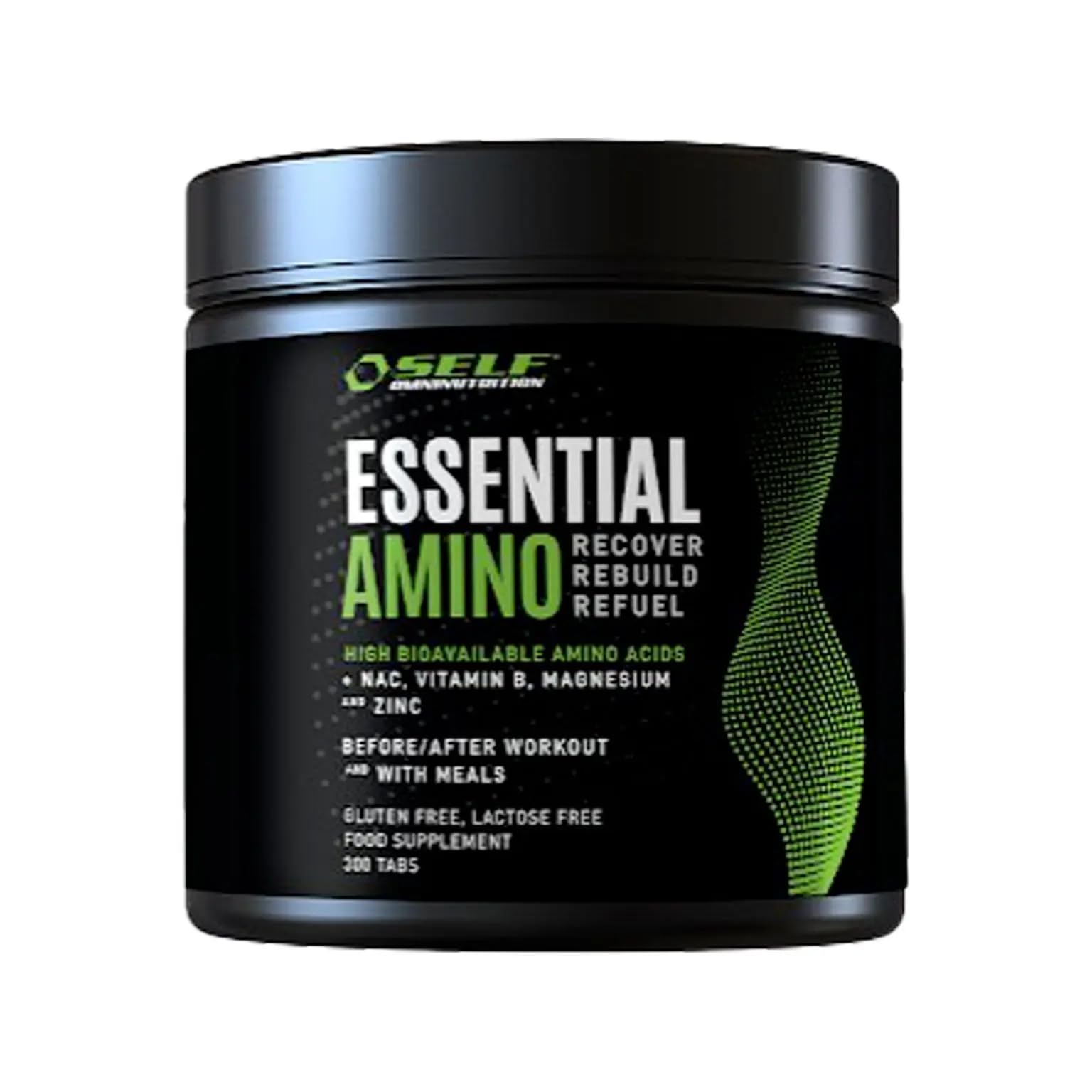 Self ESSENTIAL AMINO aminoacidi essenziali 300 tabs EAA con gruppo vitamina B, senza glutine e lattosio