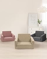 Vista 8 de Silla para bebés y niños, sofás blandos para bebés de 2 en 1 que se despliegan, sillas para bebés cómodas de 1 a 3 años, sofá convertible a sofá