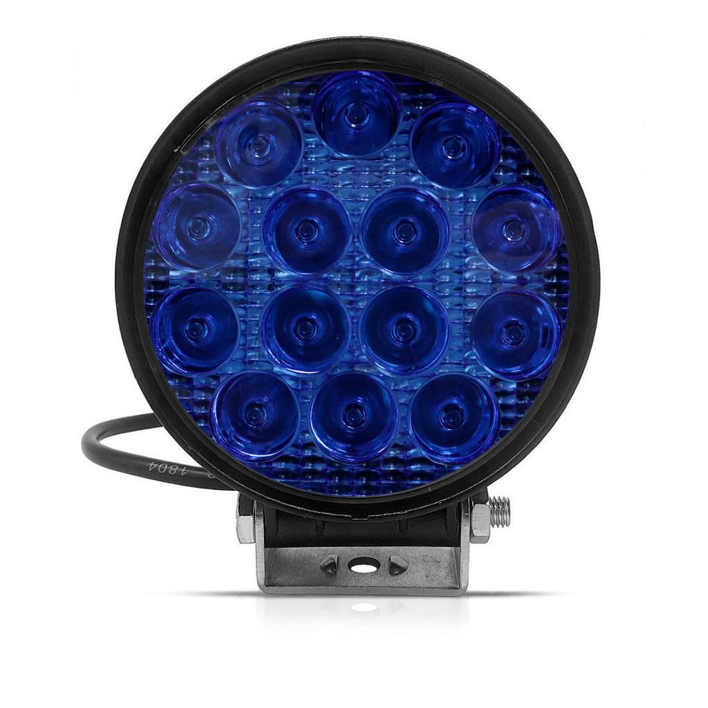 Farol De Milha 14 Leds Azul 42w Universa Off-road