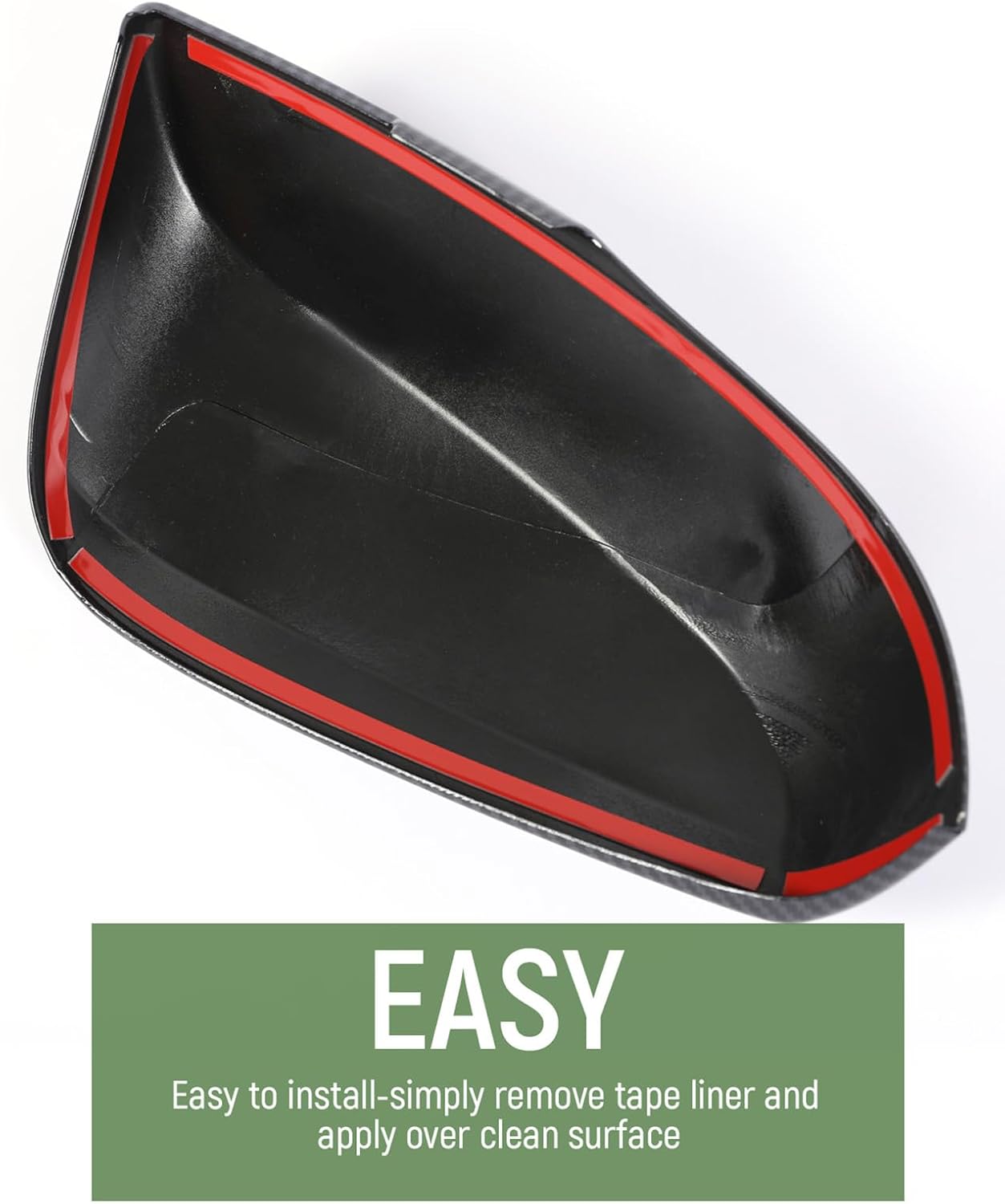 for Toyota Highlander 2020 2021 2022 2023 2024 2025 2026 Rearview Mirror Cover, Sporty Gloss Black Exterior Side Rear Vision Mirror Protective Molding Covers for Highlander- Black