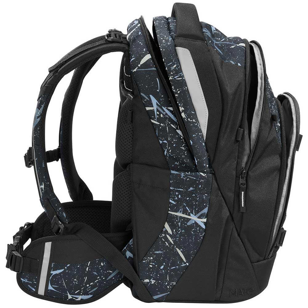coocazoo MATE Schulranzen-Set 3tlg für Mädchen und Jungen ab der 4. Klasse mit Rucksack. Schlamperetui und Sportbeutel (Reflective Splash V2)