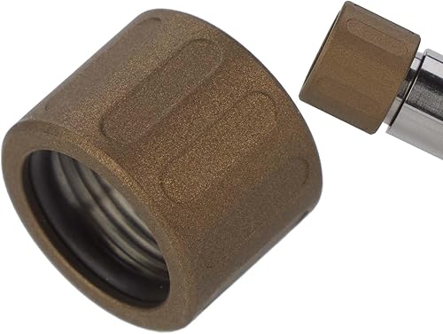 Vista 52 de NDZ Performance Protector de rosca de barril de 1/2x28 pulgadas de aluminio anodizado y acero inoxidable Cerakote o PVD con junta tórica, fabricado