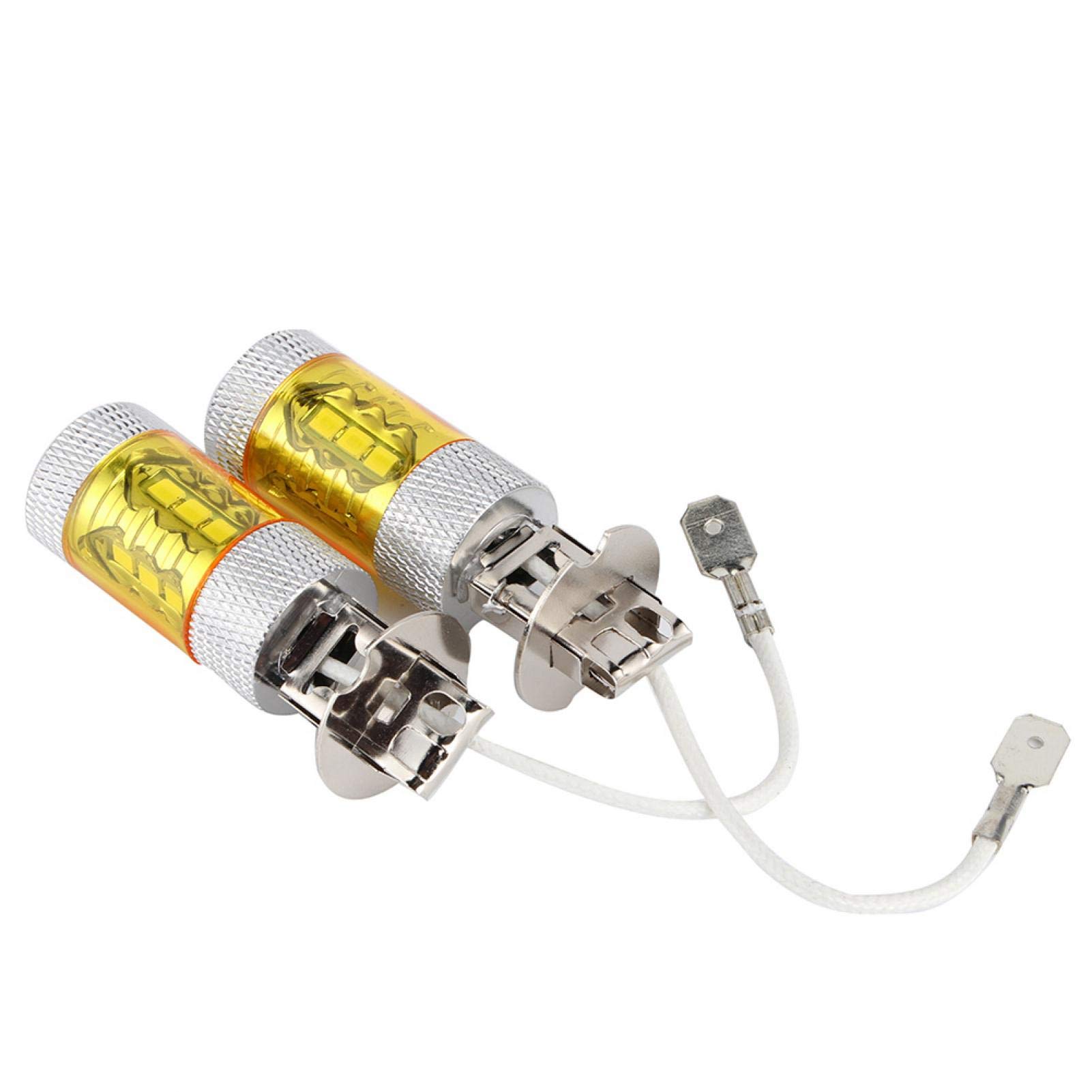 2 szt. LED żółte światła przeciwmgielne żarówki H3 12-24 V 80 W 16SMD bardzo jasne żarówki samochodowe żarówki przeciwmgielne żarówki