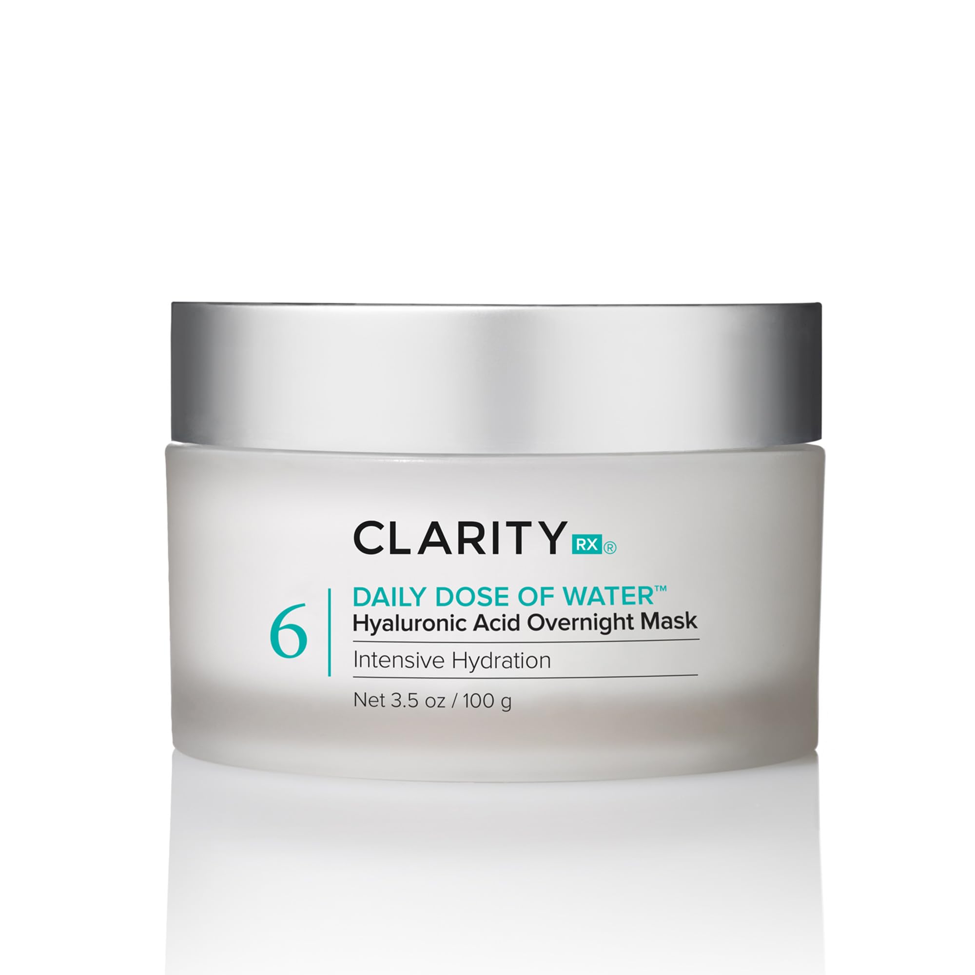 ClarityRx Daily Dose of Water Hyaluronic Acid Overnight Face Mask for Intensive Hydration, Plant-Based, Medical-Grade & Cruelty-Free