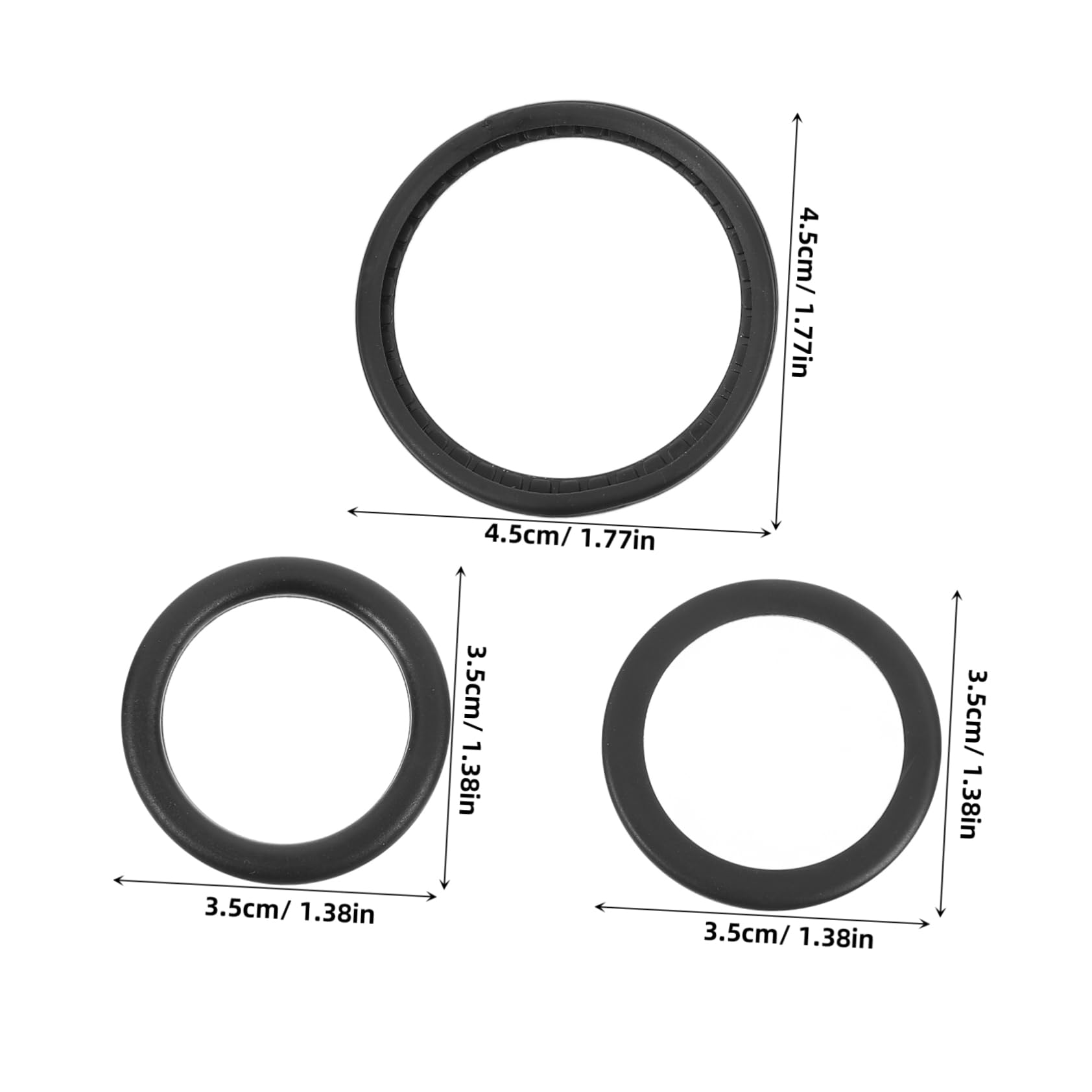 SOLUSTRE 1 Set Diaphragm Accessories Diaphragm Assembly Rings Ear Tips Replacement Parts Repair Accessories for Spare Part Black