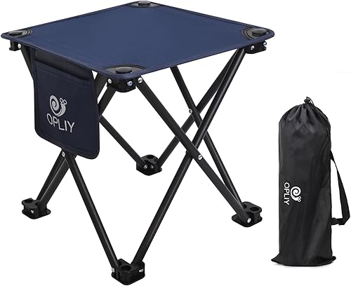 Opliy Taburete de campamento, silla pequeña plegable de 13.5 pulgadas, taburete de campamento portátil para camping, pesca, senderismo, jardinería y
