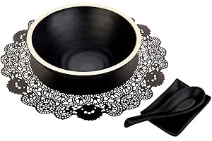 Restaurantware Black Disposable 12" Lace Doilies (100-Pack)