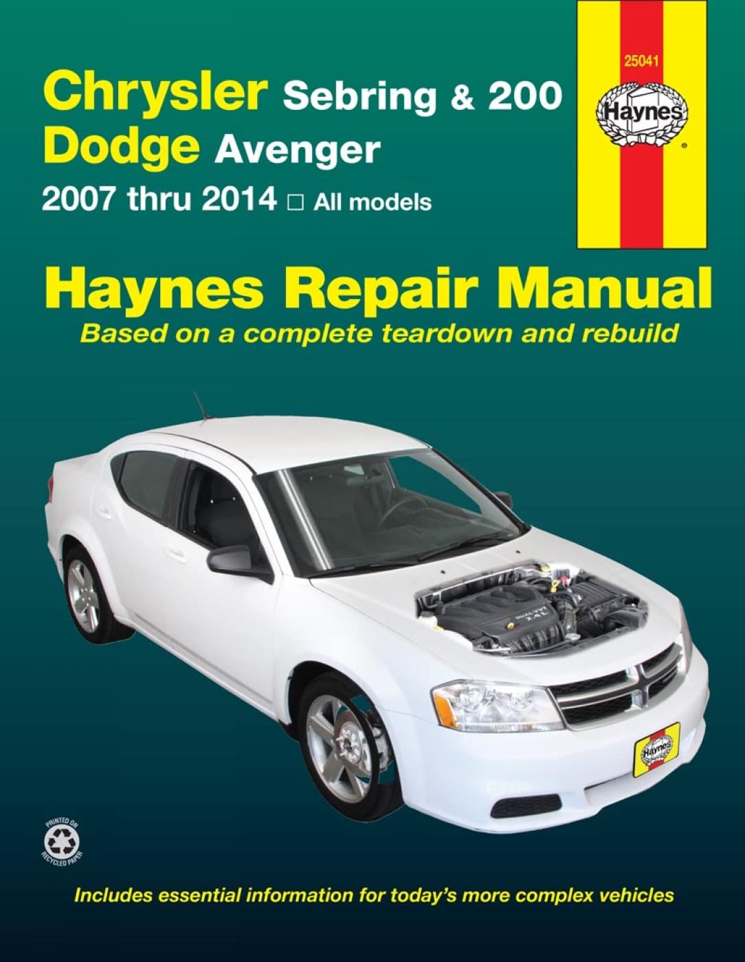 Chrysler Sebring & 200 Dodge Avenger Automotive Re (Haynes Repair Manual)