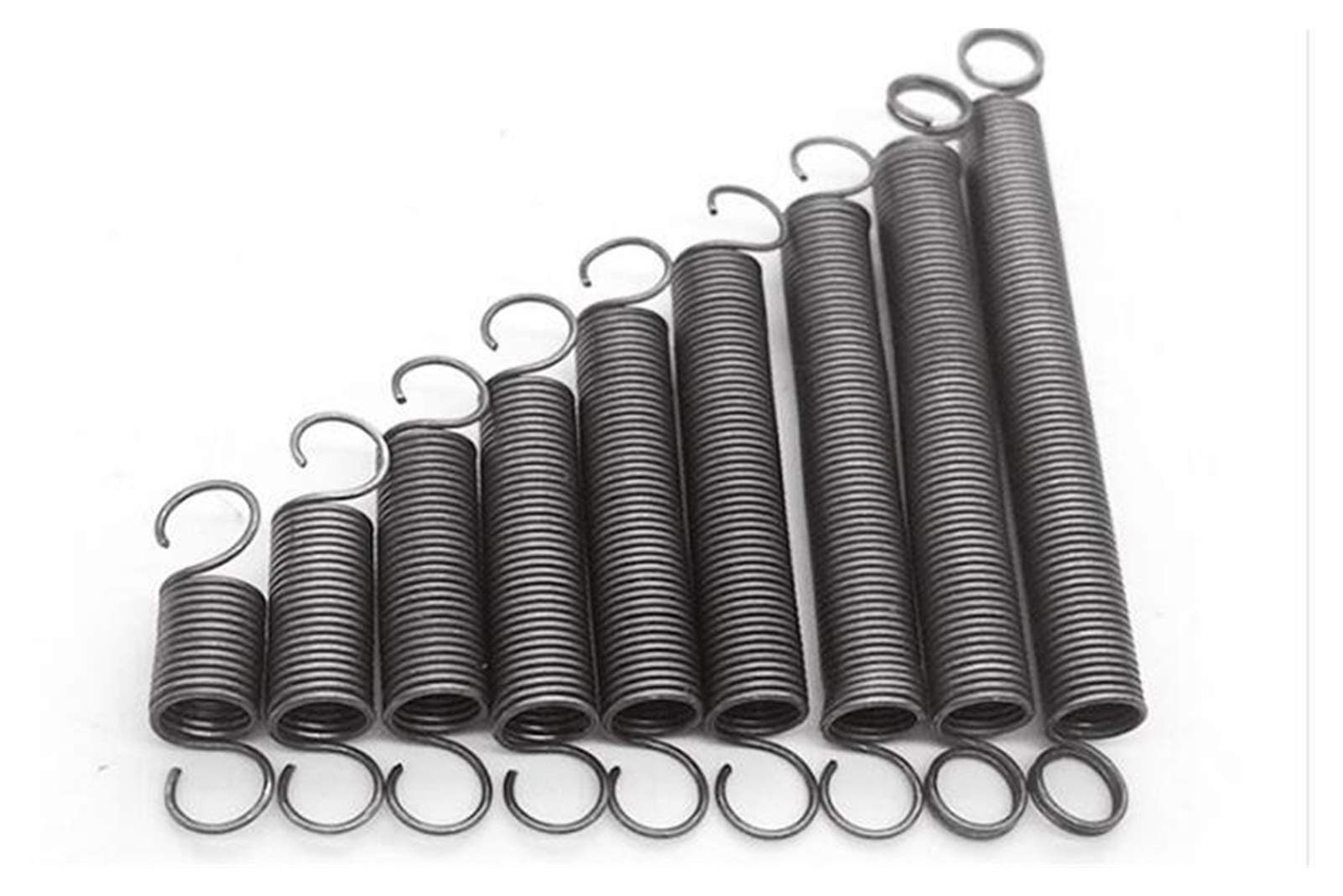 Mdingbao-Compression Springs 2pcs Steel Extension Spring Tension Pull Springs 175mm-300mm Length, 3mm Wire Diameter 23mm Outside Diameter, Good corrosion resistance (Length : 3x23x175mm)