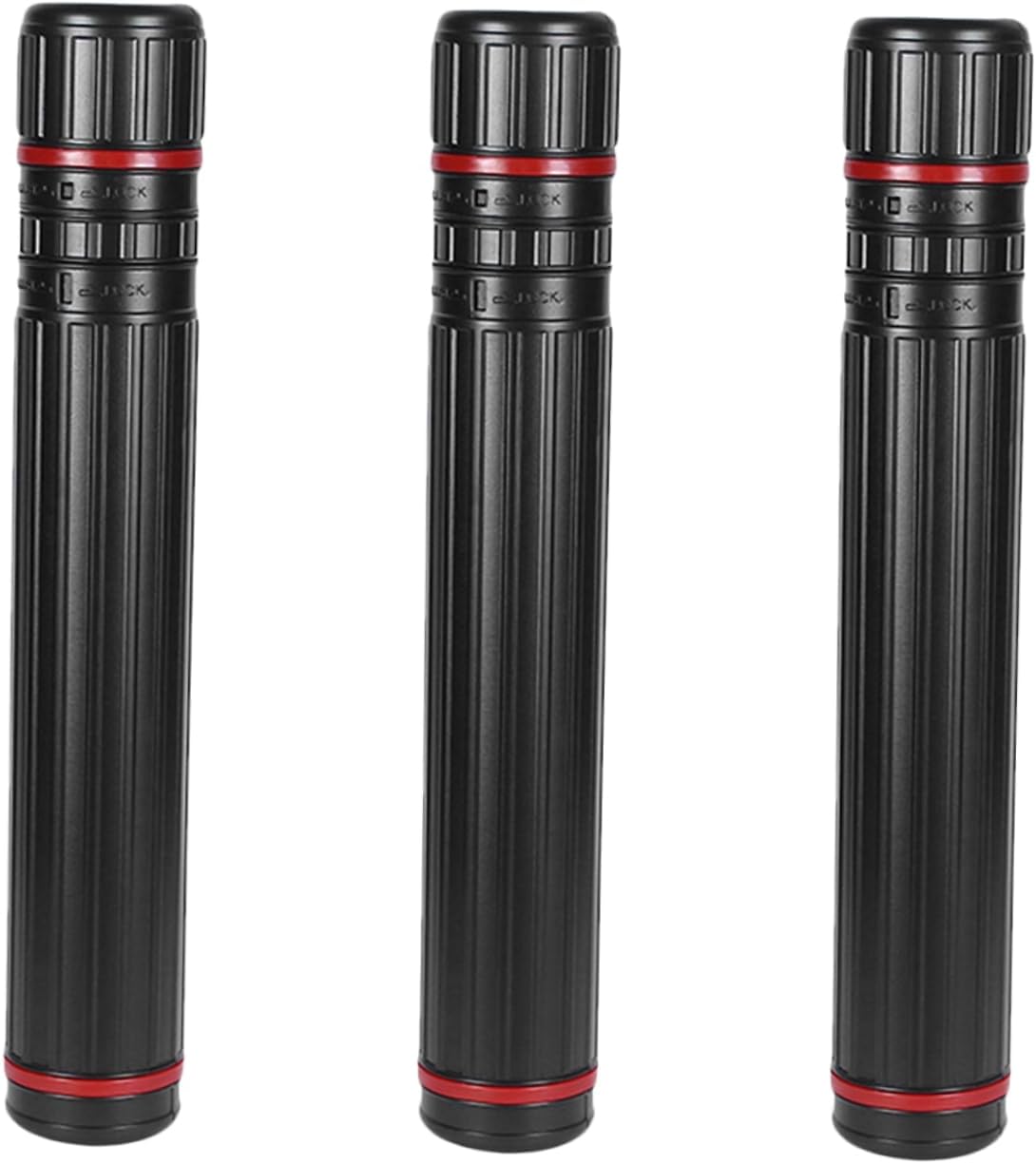 DECORNIJIA 3Pcs Telescoping Poster Tube Set Expandable Plastic Art Carrying Case Strap for Art Students and Travelers for Mailing and Storage