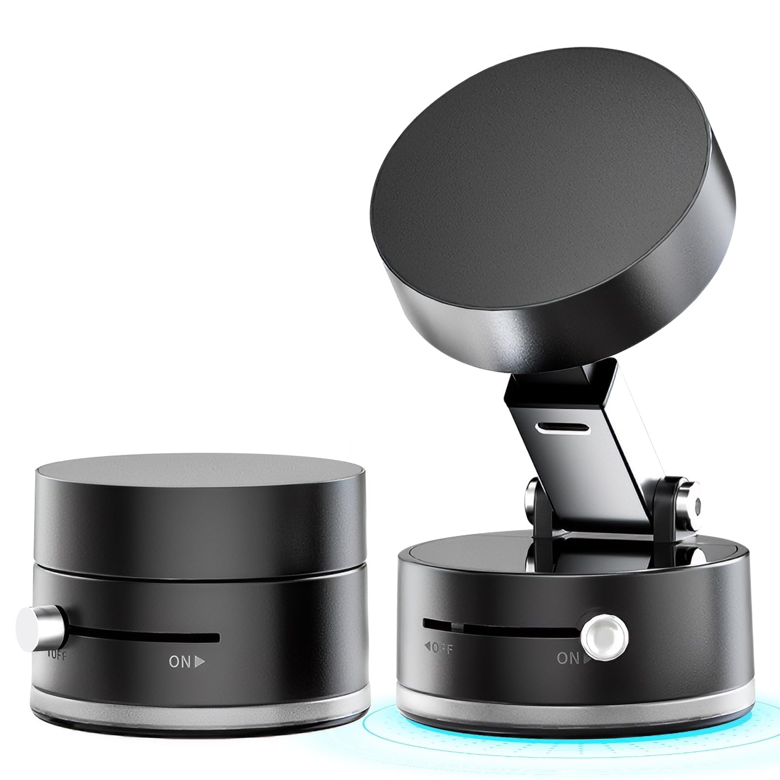 BUZUYIWAR Soporte Móvil Coche, Porta Movil Ventosa Soporte Imán Potente [20X N56 Imanes 360° Rotación] Soporte Telefono Coche Magnetico Car Plegable para iPhone 16 15 14 Salpicadero Oficina