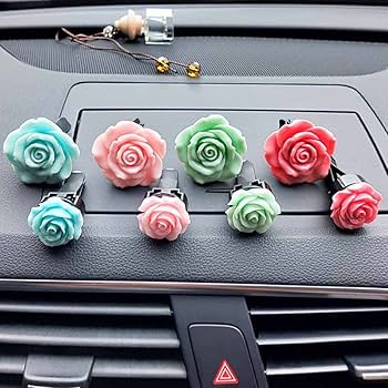 Amazon.co.jp: MoreChioce ローズフラワーパターン 車のエアコン