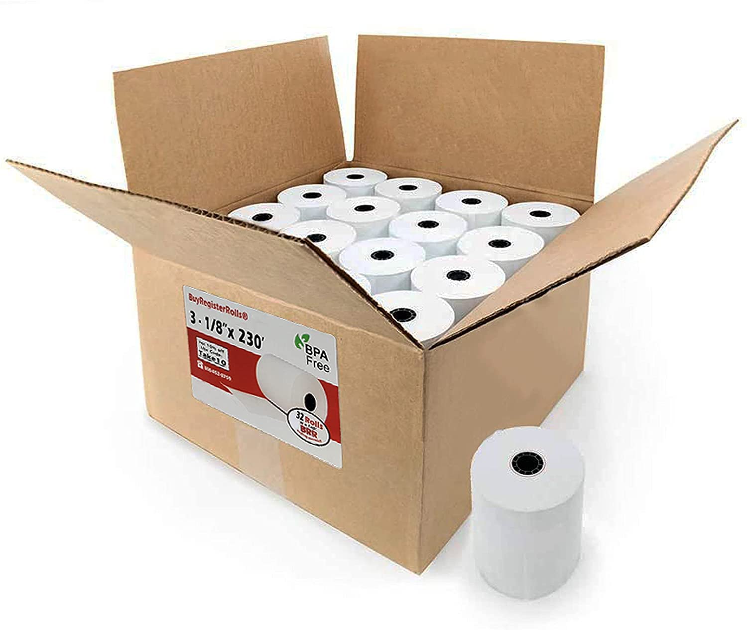 Amazon.co.jp: (384ロール) 3 1/8 x 230 感熱紙レシートロール すべて