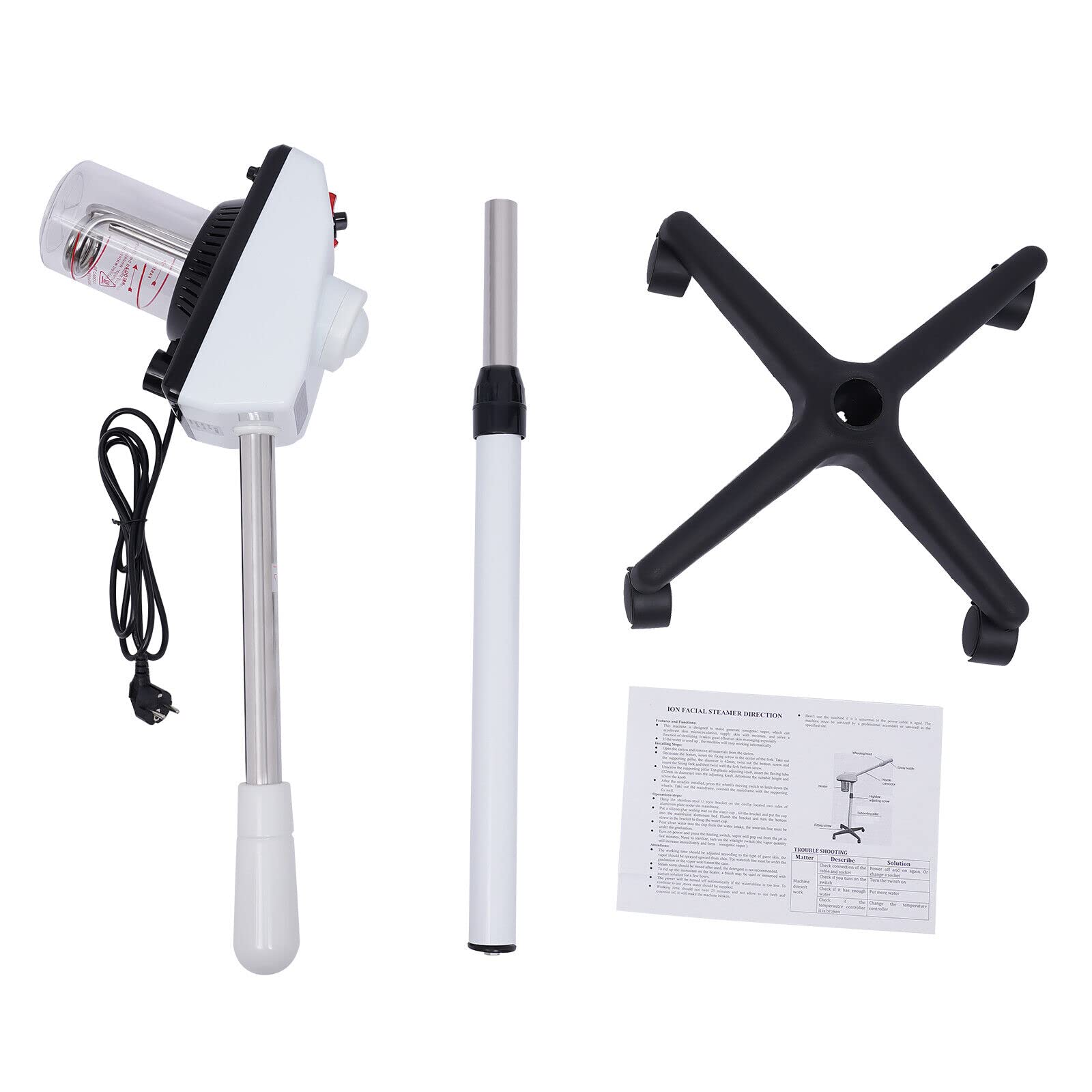 Vapozone Ästhetischer professioneller Dampfreiniger 750 W für Gesicht, Nano-Ozon, höhenverstellbar, Hydrafacial, Sauna, Gesichtsreinigung, Luftbefeuchter, Pflege für Spa, Schönheitssalon
